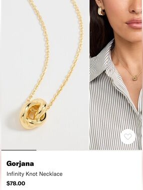 Gorjana Infinity Knot Necklace - 14k Gold